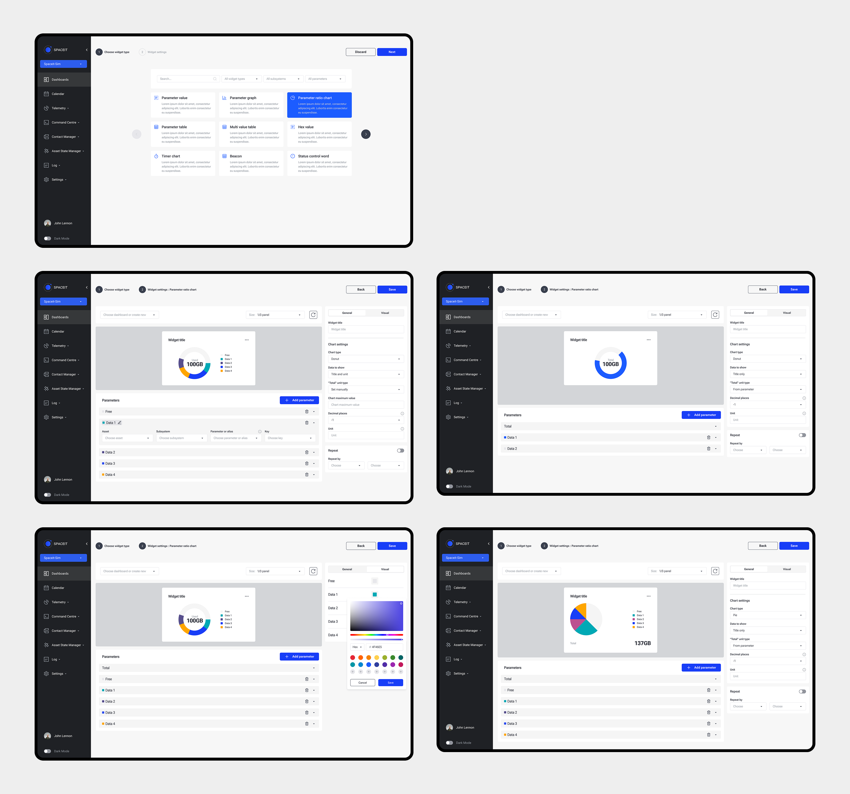 Widget configuration flow